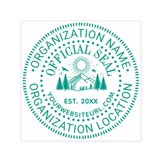 Mountains Trees Official Seal Name Loc URL Est Dt セルフインキングスタンプ (デザイン)