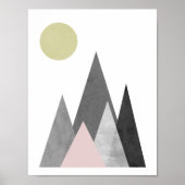 Mountains under the Sun geometric poster ポスター (正面)