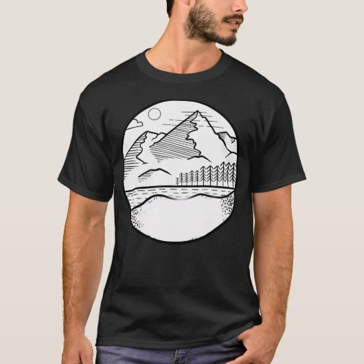 Mountains View Active Tシャツ (正面)