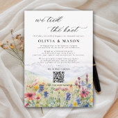 Mountains Wildflowers Meadow Wedding Announcement 招待状