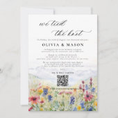 Mountains Wildflowers Meadow Wedding Announcement 招待状 (正面)