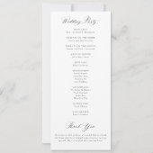 Mountains Wildflowers Meadow Wedding Program (裏面)