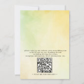 Mountains Wildflowers Rustic QR Code Wedding 招待状 (裏面)