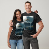 Mountains With Waterfalls And Tress Wall Art Graph Tシャツ (ユニセックス)