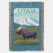 MountainUtahのアメリカヘラジカ スローブランケット (正面縦)