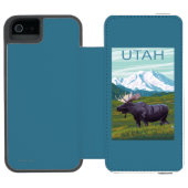 MountainUtahのアメリカヘラジカ Incipio iPhoneウォレットケース (フォリオオープン)