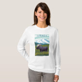 MountainUtahのアメリカヘラジカ Tシャツ (正面フル)