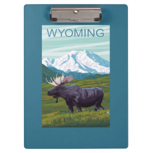 MountainWyomingのアメリカヘラジカ クリップボード