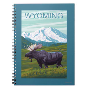 MountainWyomingのアメリカヘラジカ ノートブック