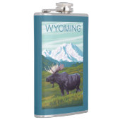 MountainWyomingのアメリカヘラジカ フラスク (右)