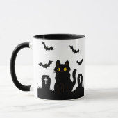 mourning kitty mug マグカップ (左)
