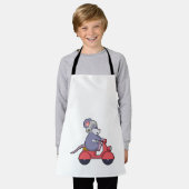 Mouse as Biker with Scooter.PNG エプロン (着用した状態)