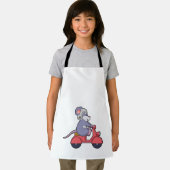 Mouse as Biker with Scooter.PNG エプロン (インサイチュ)