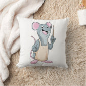 Mouse as Painter with Paint brush クッション (ブランケット)