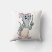 Mouse as Painter with Paint brush クッション (裏面)