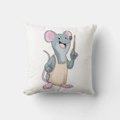 Mouse as Painter with Paint brush クッション (正面)