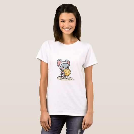 Mouse Astronaut Snack Tシャツ (正面フル)