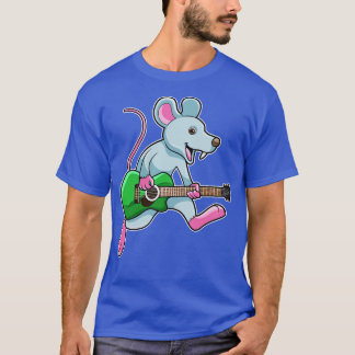 Mouse at Music with Guitar Tシャツ
