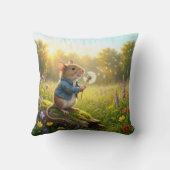 Mouse Blowing Dandelion Seedlings クッション (裏面)