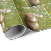 Mouse Blowing Dandelion Seeds ラッピングペーパー (ロールコーナー)