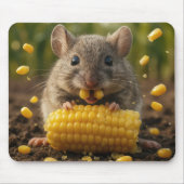 Mouse Enjoying an Ear of Corn マウスパッド (正面)