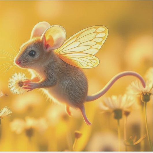 Mouse Fairy in the garden シール (正面)