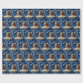 Mouse Flying In a Paper Airplane ラッピングペーパー (フラット)