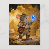 Mouse in a Cave Finds a Treasure ポストカード (正面)