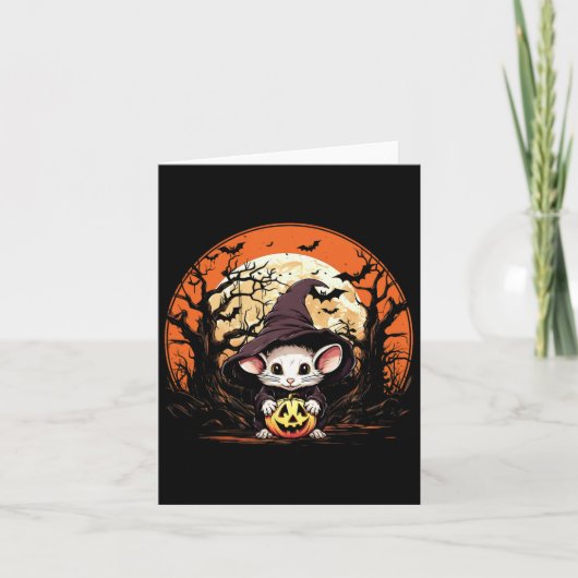 Mouse Lover Halloween Spooky Ghost Costume Style カード (正面)