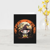 Mouse Lover Halloween Spooky Ghost Costume Style カード (黄色い花)
