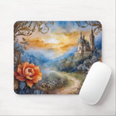 MOUSE PAD - 城への花の小道 マウスパッド (マウス)