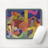 MOUSE PAD - 『旗のある家々』 - 抽象画 マウスパッド (マウス)