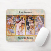 MOUSE PAD - Alphonseミュシャの"Four Seasons"アート マウスパッド (マウス)