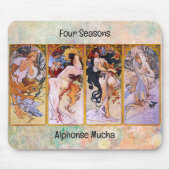 MOUSE PAD - Alphonseミュシャの"Four Seasons"アート マウスパッド (正面)