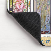 MOUSE PAD - Alphonse Mucha's "Times of the Day" マウスパッド (コーナー)