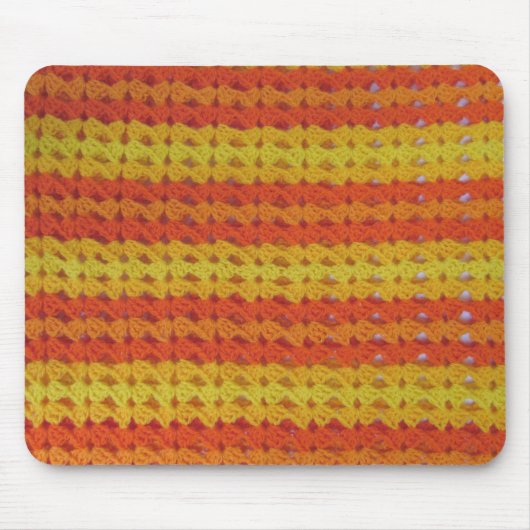 Mouse Pad - Crochet Pattern of Orange shells マウスパッド (正面)