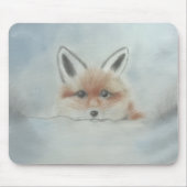 Mouse pad, fox cub in winter マウスパッド (正面)