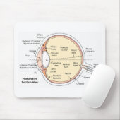 Mouse Pad Human Eye Ball Anatomical Diagram マウスパッド (マウス)