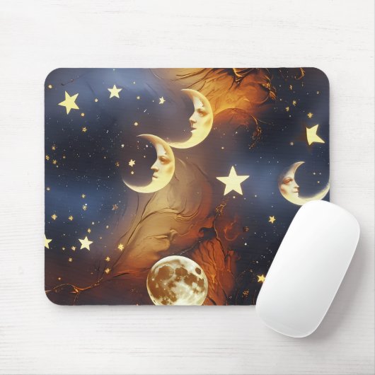 Mouse Pad – Luxury Dreamy Fiery Orange Celestial M マウスパッド (マウス)