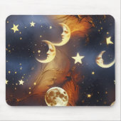 Mouse Pad – Luxury Dreamy Fiery Orange Celestial M マウスパッド (正面)