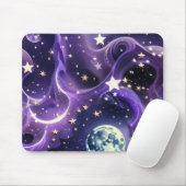 Mouse Pad – Luxury Purple Celestial Moon Phases マウスパッド (マウス)