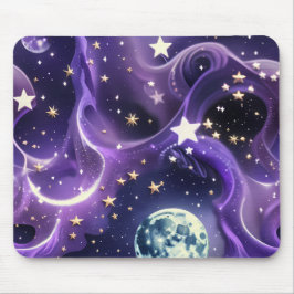 Mouse Pad – Luxury Purple Celestial Moon Phases マウスパッド