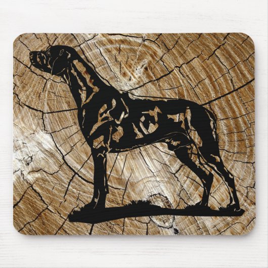 Mouse Pad Rhodesian Ridgeback Wood マウスパッド (正面)