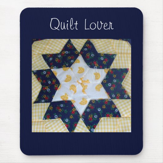 Mouse Pad - Star Quilt Pattern マウスパッド (正面)