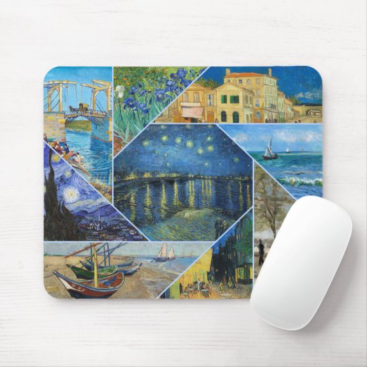 MOUSE PAD - Vincent van ゴッホ9-Image Collage #2 マウスパッド (マウス)