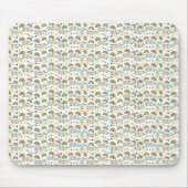 Mouse pad with a pattern of diverse smiley faces マウスパッド (正面)