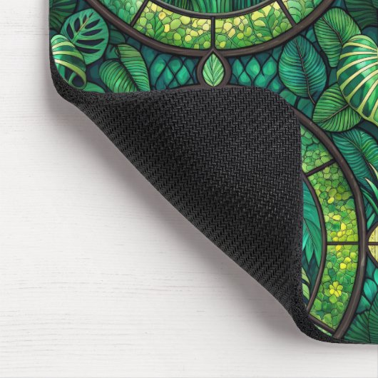 Mouse pad with a tropical leaf motif マウスパッド (コーナー)