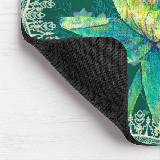 Mouse Pad with Designer Water Lily マウスパッド (コーナー)