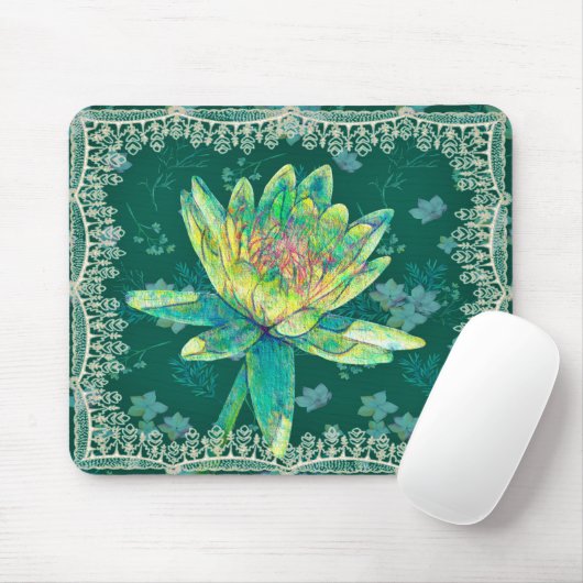 Mouse Pad with Designer Water Lily マウスパッド (マウス)