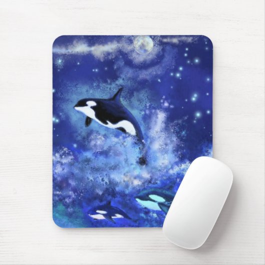 Mouse Pad with Orcas マウスパッド (マウス)